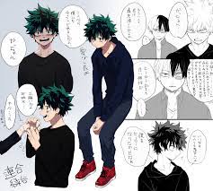 characters midoriya izuku version villain villano todoroki shouto katsuki bakugou ヒロアカ イラスト キュートなスケッチ イラスト