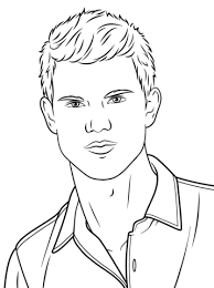 Taylor Lautner Coloring Page Coloring Pages Dark Art Drawings Line Art Drawings
