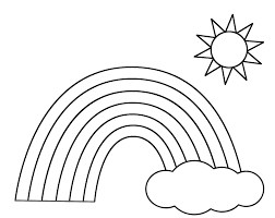 The words stay safe are written across the botton. Rainbow Colours Coloring Page Coloring Home