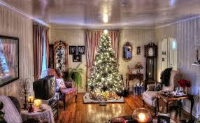 Classic Christmas House Decoration Hd Wallpaper Holiday Room Christmas Tree Images Christmas Photography