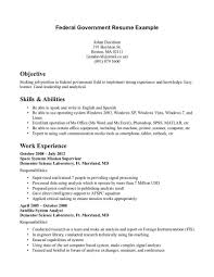 Government Jobs Resume Format