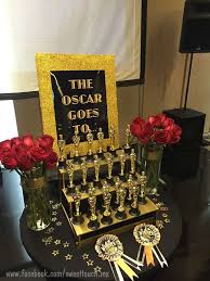 Hollywood oscars themed birthday party decorations black & gold variation. Hollywood Theme