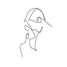Continuous Line Drawing Of Couple Kissing Each Other Vector Illustration Simple Minimalist Design Concept Friends Clipart Hand Drawn Kissing Png And Vector W Line Drawing Line Art Drawings Minimal Drawings
