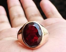 Image of Rose Gold Gemstone Ring for men