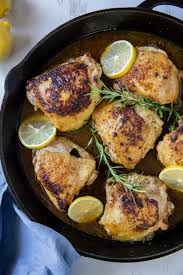 Top with fresh minced garlic and diced butter. Pan Roasted Lemon Garlic Chicken Thighs Yellowblissroad Com