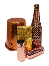 Why not get her a copper cocktail mixer ? Copper Anniversary Champagne Gift Basket By Pompei Baskets 7th