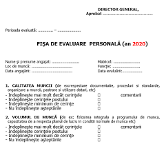 Concedierea salariatilor pentru incalcarea regulilor de disciplina in munca concedierea salariatilor prin necorespundere profesionala concedierea salariatilor din cauza unor inaptitudini fizice sau psihice Nu UitaÈ›i De Evaluarea AnualÄƒ Obligatorie A SalariaÈ›ilor La Final De 2020 Info Reminder Plus Model FisÄƒ Evaluare AnualÄƒ Cabinetexpert Ro Blog Contabilitate