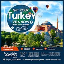 Apply for a Turkey visa in 3 Steps! Get your Turkey Visa with Acon  Holidays. Our visa expert will help you to complete all formalities quicker  and hassle-free. For more details: Call +