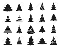 Congratulatory decoration for new year and xmas for holiday card, booklet, brochure and website. Christmas Tree Vector Icon Set Illustration For Design Royalty Free Cliparts Vectors And Stock Illustration Image 135878608
