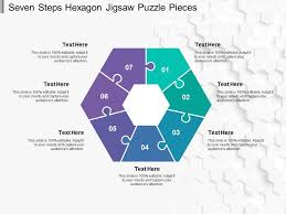 100 piece jigsaw puzzle template free. Seven Steps Hexagon Jigsaw Puzzle Pieces Presentation Graphics Presentation Powerpoint Example Slide Templates