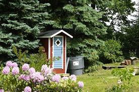 Klassische toilette im garten illegal? Komposttoilette Mit Ha Uschen Fa R Garten Wander Und Jagdha Tten Komposttoilette Aussentoilette Kompost