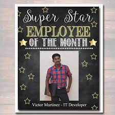 A simple employee of the month. Editable Employee Of The Month Printable Office Printable Boss Manager Office Worker Instant Download Management Office Decoration Employee Recognition Board Employee Recognition Employee Appreciation Board