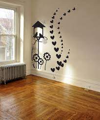 A wall having ombre painting style begins with a single paint color which slowly melts into another. Birdhouse Wall Decal Flowers And Hearts Design Laundry Room Etsy Wall Painting Decor Diy Wall Painting Simple Wall Paintings