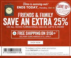 Check spelling or type a new query. Cost Plus World Market Final Hours 25 Friends And Family Coupon Free Shipping Milled