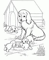 I've worked hard to be sure to have a collection of detailed coloring sheets on this page. Dog House For Dog Mother And Her Babies Coloring Page Coloring Home