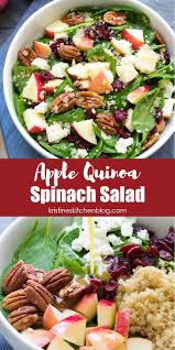 Spinach Salad With Apple And Quinoa Cheap Healthy Meals Easy Healthy Lunches Healthy Lunches For Work
