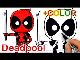 How To Draw Color Chibi Deadpool Step By Step Cute Marvel Super Hero Drawing Lessons For Kids Deadpool Chibi Drawing Superheroes