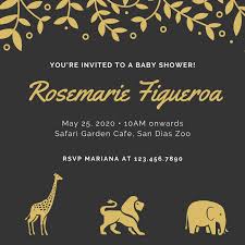 The most common zoo animal baby shower invitation material is paper. Free Custom Printable Baby Shower Invitation Templates Canva