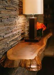 Parts of a fireplace mantel. House Heart Organic Live Edge Wood Natural Wood Furniture Home Decor Modern Family Room Design