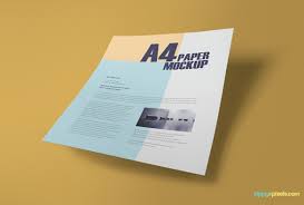 Discover 100+ paper mockup designs on dribbble. Flying A4 Paper Mockup Free Psd Download Psd