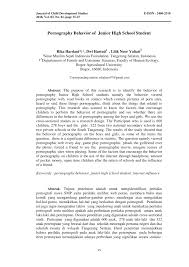 PDF) Pornography Behavior of Junior High School Student