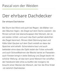 Dachdecker Gedicht Dachdecker Dach Dach Sanieren