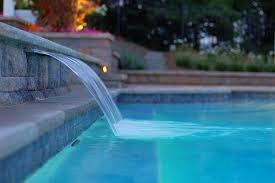 Sheer Descent Waterfall Swimming Pool Remodeling Pool Waterfall Small Inground Pool