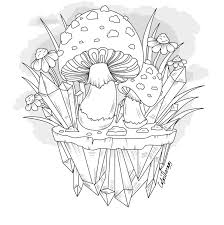 Difficult coloring pages for adults mushroom coloring page. Natures Crystals Mushroom From Gift Of The Day On Instagram Coloring Home