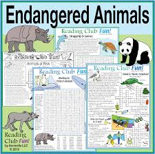 Endangered Animals Themed Puzzle Set Includes Animals At Risk Two Page Activity Set Working To Protect Endangered Animals Endangered Animal Worksheets