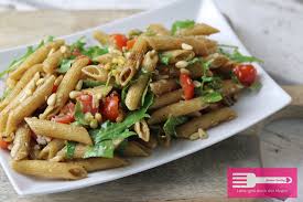 Nudeln, tomaten, gehackter rucola, parmesan, mozzarellakugeln und oliven vermischen. Nudelsalat Mediterran Mit Rucola Parmesan Und Tomaten Sandras Kochblog