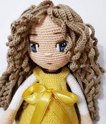 tutorial de cabelo cacheado para boneca de croche bonek de croch krose oyuncak sevimli tig isi orme bebekler