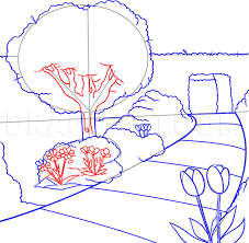 Choose your favorite flower gardens paintings from 65,482 available designs. How To Draw A Garden Step By Step Drawing Guide By Dawn Dragoart Com