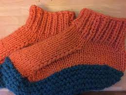 Craft these nifty knitted men's slippers on your next weekend off. Men S Better Dorm Boots Allfreeknitting Com