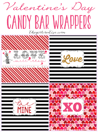 These wrappers are such a fun way to give a christmas favor! Valentine S Day Candy Bar Wrappers The Girl Creative