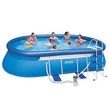Now Available Intex 18ft X 10ft X 42in Oval Frame Pool Set Easy Set Pools Above Ground Swimming Pools Pool