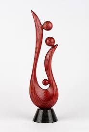 Abstract Home Statue Family Of 3 Personalized Gift For Etsy In 2021 Wood Sculpture Carved Wood Sculpture Sculpture