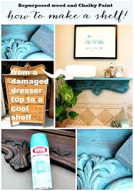 Repurposed Shelf With Krylon Chalky Spray Paint Refresh Restyle