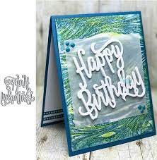 These hacks are great tips and tricks learn 3 ways to use dies in card making projects. Buy Happy Birthday Letter Metal Die Cuts Word Birthday Party Invitation Cutting Dies Cut Stencils Diy Scrapbooking Album Decorative Embossing Paper Dies For Card Making Online In Turkey B08d9cxwby