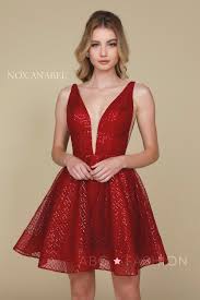 Short Semi Formal Glitter Dress With Deep V Neck By Nox Anabel M634 Freshers Party Dress Glitter Dress Homecoming Dresses