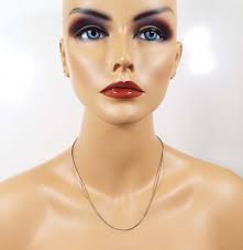 Thin Dainty Vintage Box Chain Necklace, Silver Tone Layering Stacking,  Minimalist Jewelry