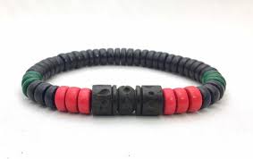 Pin By Cedric Spaight On Beading Beaded Bracelets Stone Bead Jewelry Wooden Bracelet