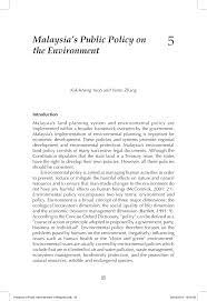 Find out about acts, national policy statements, national environmental standards and other regulations we administer. Pdf Malaysia S Public Policy On The Environment