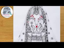 Farjana drawing academy 957515 views 1003 donts dos. How To Draw A Traditional Bride Easy Pencil Sketch Tutorial Mandala Art Of An Indian Bride Youtube