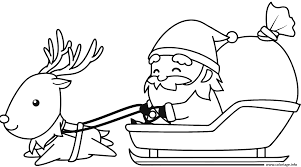 Coloriage Pere Noel En Route Pour La Distribution Des Cadeaux Jecolorie Com