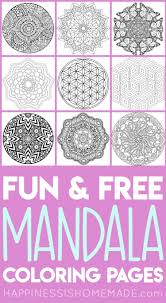 This collection includes mandalas, florals, and more. Mandala Coloring Pages For Adults Kids Happiness Is Homemade
