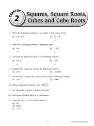 Chap 2 T Er Squares Square Roots Cubes And Cube Roots 1 Write The Following Numbers As Estimating Square Roots Square Roots Graphing Linear Inequalities