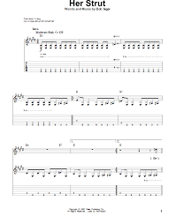 Her Strut Guitar Tab Play Along Zzounds