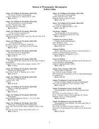 History of Photography: Monographs ...