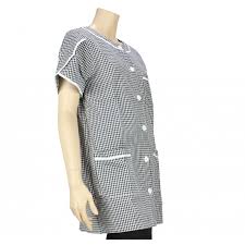 Retrouvez des blouses de travail femme à manches courtes, ou. Blouse De Travail Femme De Menage Vichy Noir Et Blanc Pas Cher Lisavet