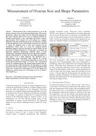 Pdf Measurement Of Ovarian Size And Shape Parameters